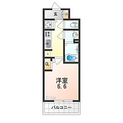 S-RESIDENCE堺湊駅前azure 14階1Kの間取り