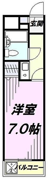 ベルエアガーデンIX ｜埼玉県所沢市松葉町(賃貸マンション1K・1階・21.00㎡)の写真 その2