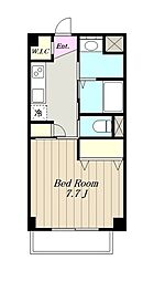 JR横浜線 町田駅 徒歩10分の賃貸マンション 1階1Kの間取り