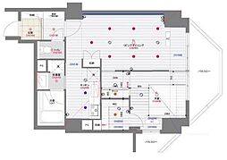 ドゥーエ東池袋 3階1LDKの間取り