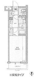 ロアール西馬込弐番館 1Kの間取図画像