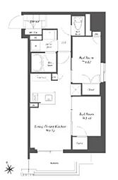 ザ・ゲートハウス浅草雷門 10階2LDKの間取り