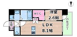 大阪市城東区今福西3丁目マンション 1LDKの間取図画像