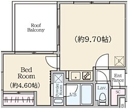 ReveResidence初台 3階1LDKの間取り