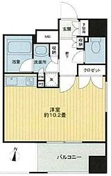 アリビオ九段 5階ワンルームの間取り