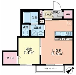 シーズレジデンス 1LDKの間取図画像