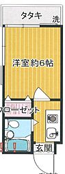 グレースコート 1Kの間取図画像