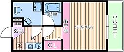 SERENITE中津 1Kの間取図画像