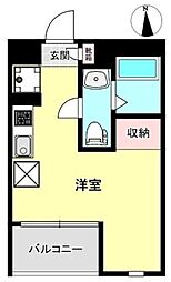 LOTUS平和島EAST ワンルームの間取図画像