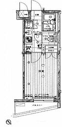 ルーブル溝の口弐番館 3階1Kの間取り