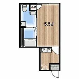 Ambition検見川 1階1Kの間取り