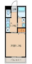 東急多摩川線 武蔵新田駅 徒歩5分の賃貸アパート 2階1Kの間取り