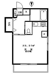 グランディール桜台 2階ワンルームの間取り