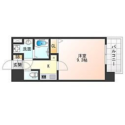 オルフェア西九条 1Kの間取図画像