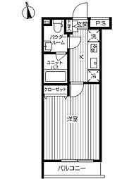 スカイコート下北沢壱番館 1Kの間取図画像