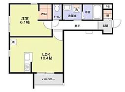 フォレストメゾン773 1LDKの間取図画像