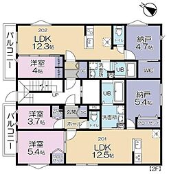 仮称Est Felicita 押上 2階2SLDKの間取り