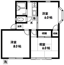 モンレーヴ藤 3Kの間取図画像