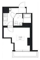 Bel Canto浅草蔵前 3階1Kの間取り