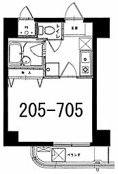 maison S.K.M 3階1Kの間取り