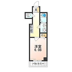 阪急京都本線 正雀駅 徒歩4分の賃貸マンション 8階1Kの間取り