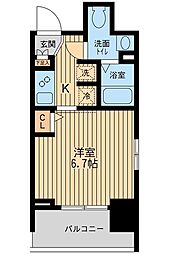 KDXレジデンス板橋本町 1Kの間取図画像