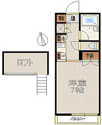 コーストハウス 1Kの間取図画像