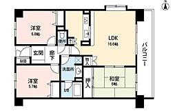 第一業平マンション 2階2SLDKの間取り