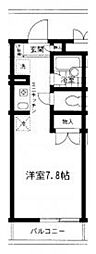 ヴィーナス 1Kの間取図画像