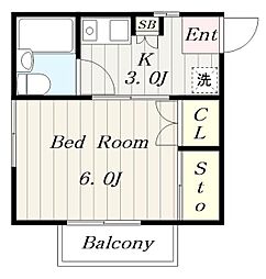 T・Mハシモト1 1階1Kの間取り