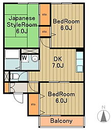 グリーングラス 3DKの間取図画像