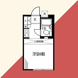 小田急小田原線 小田急相模原駅 徒歩13分の賃貸アパート 1階ワンルームの間取り