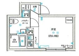 Ludens方南町 4階ワンルームの間取り