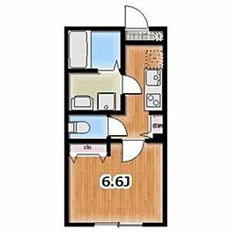 Ambition相武台前 3階1Kの間取り
