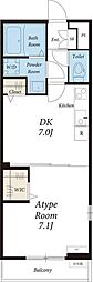 リブリ・グランデ検見川 1DKの間取図画像