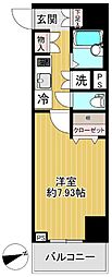ドルチェ銀座東弐番館 1Kの間取図画像