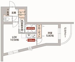CasaRegina 1LDKの間取図画像