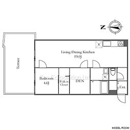 ＴＨＥ　ＧＲＡＮＤＵＯ　ＣＨＩＴＯＦＵＮＡ 1階1SLDKの間取り