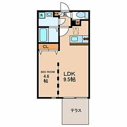 ZESTY小豆沢公園 1階1LDKの間取り