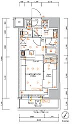 ＳＹＦＯＲＭＥ ＭＡＣＨＩＤＡ 5階1LDKの間取り