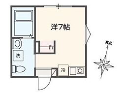 MELLAS南鳩ヶ谷 ワンルームの間取図画像