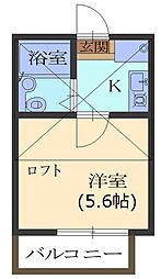 フレンドリー・小岩 1Kの間取図画像