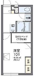 レオパレスペイサージュ2 1Kの間取図画像