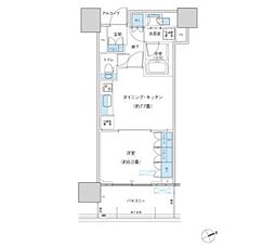 パークシティ柏の葉キャンパスザ・ゲートタワーウエスト 1DKの間取図画像
