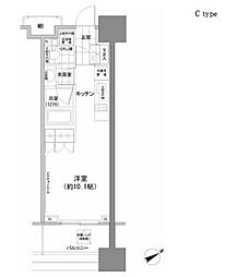 パークハビオ西新宿 ワンルームの間取図画像
