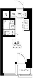 シティコープ西五反田 ワンルームの間取図画像