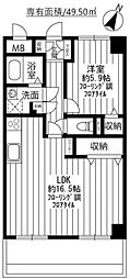 GRAND鷺沼 1LDKの間取図画像