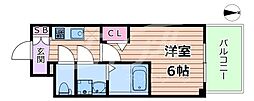 エスリード大阪城EAST 1Kの間取図画像