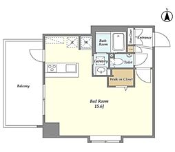 コンフォリア新中野2 2階ワンルームの間取り
