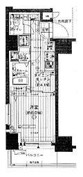 エステムプラザ川崎 1DKの間取図画像